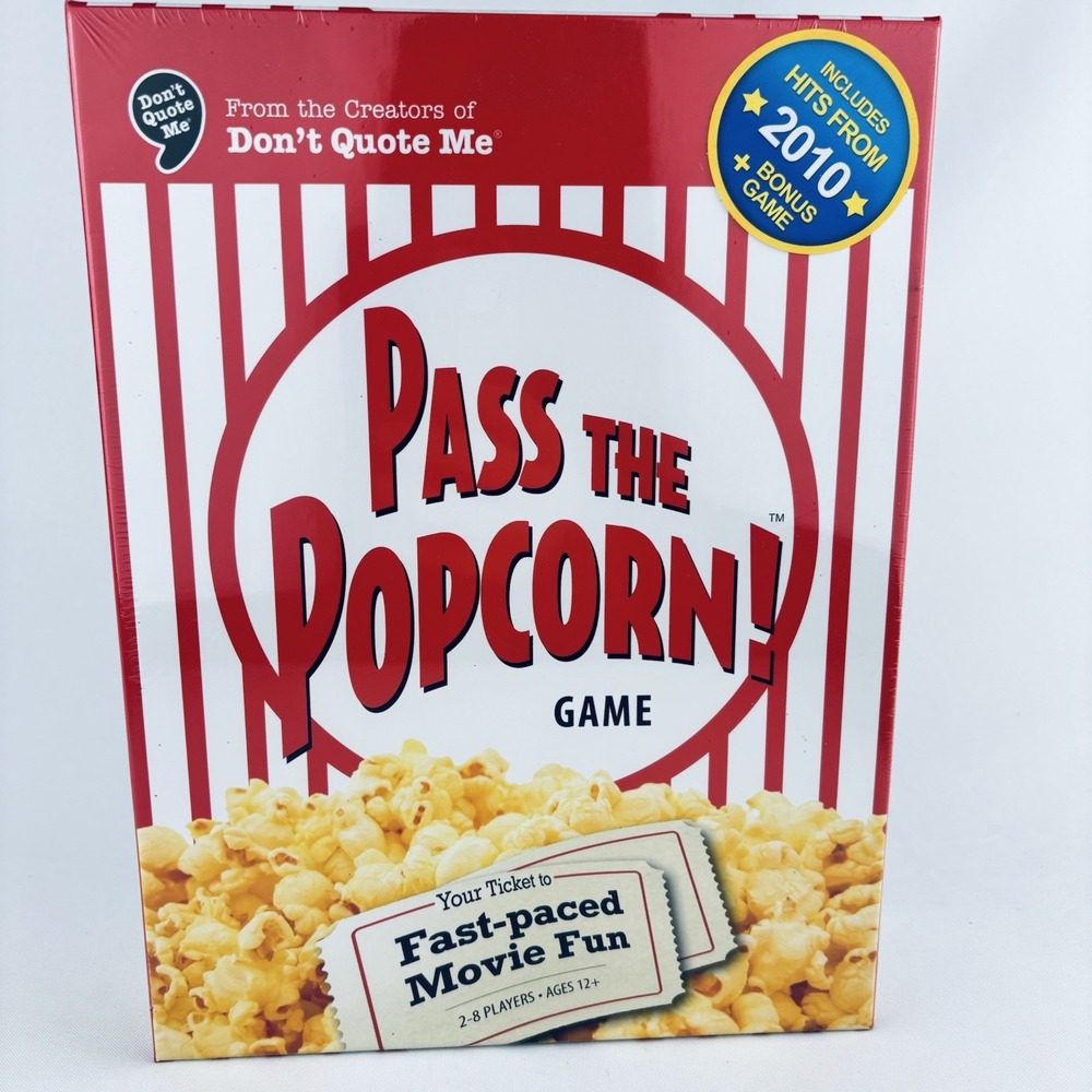 Pass The Popcorn‎ Game Fast Pace Family Movie Trivia Game Brand New Sealed